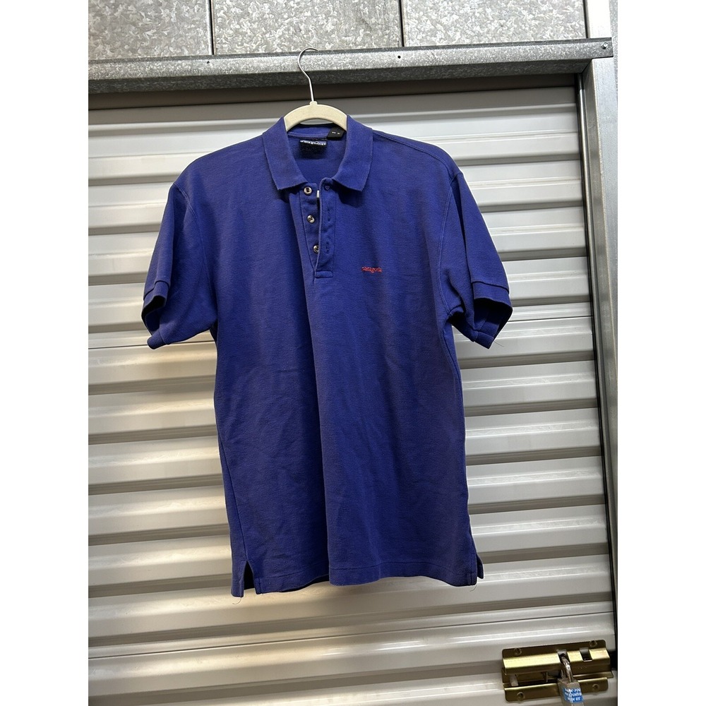PATAGONIA S/S POLO SHIRT Small Purple 100% COTTON